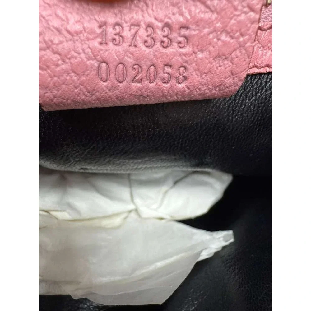 Gucci‎ Women's Pebbled Leather Jackie Small Hobo Medium Shoulder Bag Pink - Picture 9 of 13